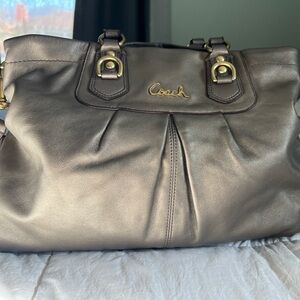 Coach Metallic Bronze Shoulder Bag